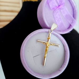 Gold 18k and Silver 950 high-quality UNISEX pendant. NEW WITHOUT TAGS.